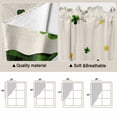 thumbnail image 5 of St. Patrick's Day Swag Valances for Windows, Kitchen Curtains 36 Inch Length 2 Panels Set, Green Gnomes Gold Coin Shamrock Beige Short Curtains for Small Windows Rod Pocket Cafe Curtains 28"x36", 5 of 8