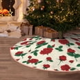 thumbnail image 5 of Balery Rose Flowers Printed Christmas Tree Skirt , Merry Christmas Party Christmas Tree Decoration,Adjustable Tree Skirt-30", 5 of 6
