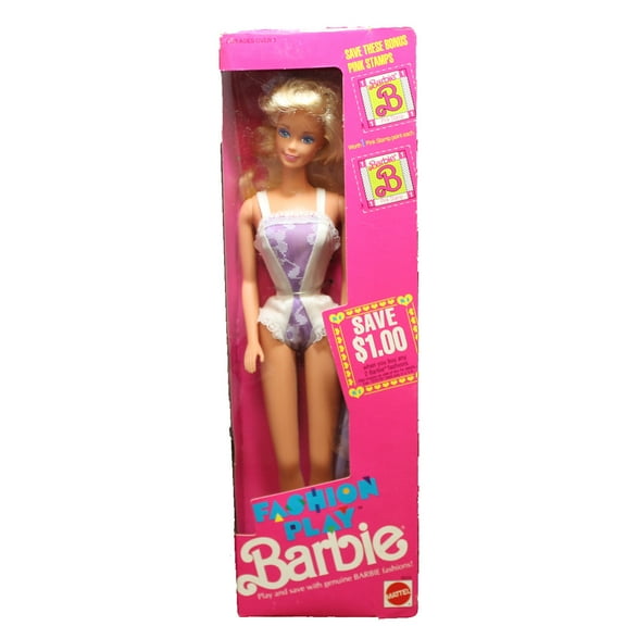 1990 Fashion Play Barbie, NRFB, (9629) Non-Mint Box
