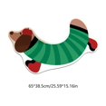 thumbnail image 3 of Zynviq Dog Bathroom Rugs 15.1" X 25.6" Bath Rugs Animals Diatom Ooze Washable U-Shaped Absorbent Green Small Rug for Toilet, 3 of 6