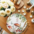 thumbnail image 2 of Mushrooms Round Placemats for Dinning Tables,Heat-proof Braided Table Mats 13 Inch,Spring Flowers Leaves Butterflies Botanical Washable Place Mat for Kitchen Restaurant Party Decor Table Setting, 2 of 9