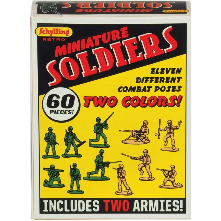 Schylling, Action Figures, 60 Pack, Retro Mini Soldiers Set