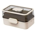 thumbnail image 4 of TISHITA Medicine Box Multi Layer Dustproof Art Crafts Case for Office Study Bathroom beige, 4 of 8