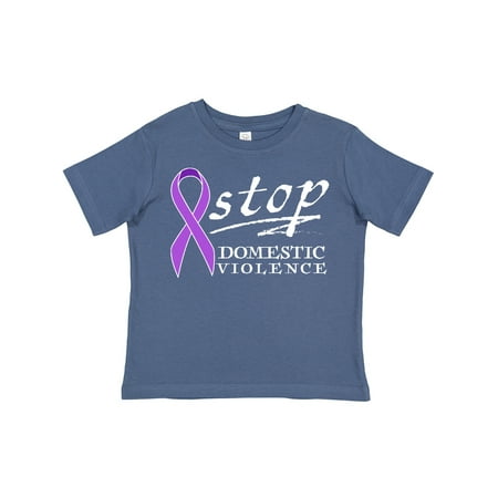 

Inktastic Stop Domestic Violence-purple Ribbon Gift Toddler Boy or Toddler Girl T-Shirt