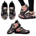 thumbnail image 1 of Zapatos de plataforma negros con diseño de hibisco a la moda, ligeros, con cordones, transpirables, cómodos, para verano, 1 of 6