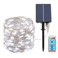 thumbnail image 1 of Guirnalda de luces solares, resistente al agua, alambre de cobre, decoración de cuerdas para jardín, balcón, terraza, puerta, patio, boda (luz blanca, 200 luces, 22 metros, control remoto, 2025 cuentas de lámpara grandes) Sailing Electrónica, 1 of 5
