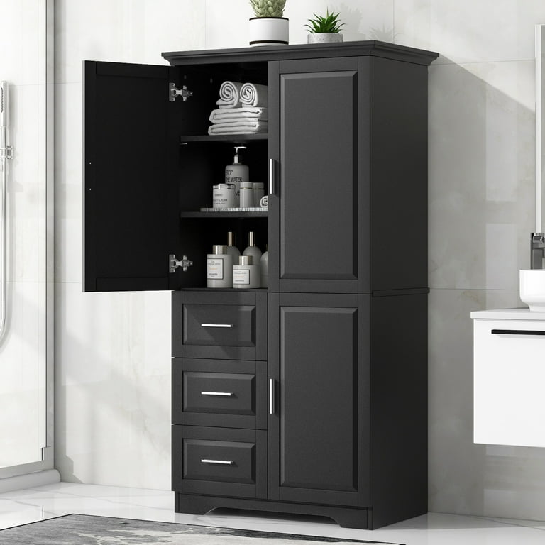 30.7''L X 18.1''W X 62.2''H Wide Tall Cabinet With Open Door