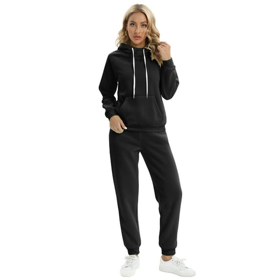 Monfince Casual Two Piece Sweatsuit For Women Long Sleeve Jogging Tracksuits Sexy Long Sweatpants Set Stretchy US 6-14