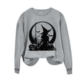 thumbnail image 7 of Jsaierl Womens Halloween Sweatshirts Funny Witch Graphic Pullovers Fall Holiday Round Neck Long Sleeve Sweater Tops Halloween Party Supplies, Sizes S-2XL, 7 of 7