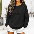 thumbnail image 6 of Funny Halloween Sweatshirts for Women Spooky Vibes Only Crewneck Fall Outfits Cute Ghost Graphic Tops for Autumn, 6 of 6