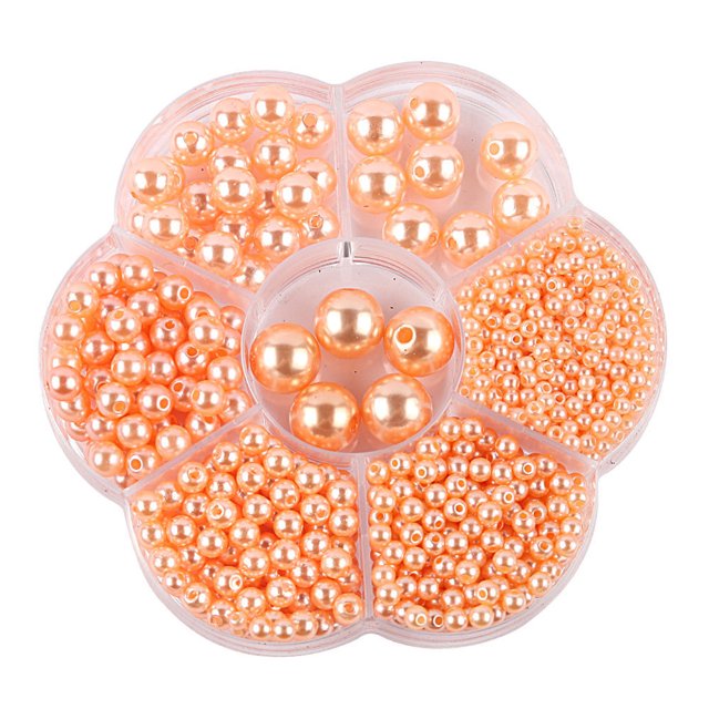 1150 cuentas de perlas redondas, perlas de imitación mixtas de color champán, cuentas sueltas pulidas brillantes para decoración de bodas, fiestas, joyería y manualidades (3/4/5/6/8/10/0.472 in)