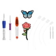 thumbnail image 4 of DIY Embroidery Pen Punch Needle Kit Set Craft Sewing Tools Crochet Suit, 4 of 14