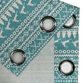 thumbnail image 4 of Ambesonne Nordic Grommet Curtain, Trees Stars Reindeers, 50" x 96", Turquoise Cream, 4 of 6