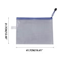thumbnail image 3 of Comefolife A3 Mesh Zipper Pouch Bags, Zipper File Document Holder Waterproof Plastic Mesh Zipper File Bag Clear Zipper Bags for School Office Cosmetics & Travel Board Game Storage, White, 3 of 9
