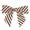 Brown White, variant on Weststone 50pcs Satin Black White Stripe Ribbon Bows 3 1/2" Span x 2" Tail, Ribbon Width 1", Pre-Tied Bows or Self-Adhesive Bows