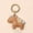 Brown, variant on Cute Leather Horse Keychain Fashion Trendy Cartoon Animal Bag Pendant Charm Car Key Ring Hangings Ornaments Accessories Gifts