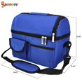 thumbnail image 4 of Spencer Insulated Lunch Bag for Women, Large Capacity Cooler Lunch Box Reusable Waterproof Tote Bag Dual Compartment Meal Prep Outdoor Food Organizer, Blue, 4 of 8