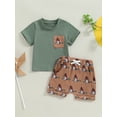 thumbnail image 4 of Elippeo Baby Boys Summer Outfits 6 12 18 24 Months 2 3 Years Duck Print Short Sleeves T-Shirt and Elastic Shorts Set for 2 Piece Vacation Clothes Set, 4 of 9