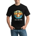 thumbnail image 3 of Graphic Tees Funny T-shirts Wild and Free Duck Lovers Gildan Men's Short Sleeve T-shirt 180g, 3 of 8