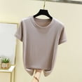 thumbnail image 2 of Yuyuzo Hauts de Pyjama pour Femmes Manches Courtes Chemises de Nuit Col Rond Vêtements de Nuit Doux et Confortables, 2 of 5