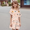 thumbnail image 4 of Grblisyd Girls Outfits Size 10-12 Cute Floral Print Ruffle Short Sleeve T-Shirts and Drawstring Elastic Waist Shorts Casual Summer Clothing Sets, 4 of 4