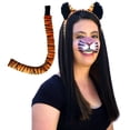 thumbnail image 2 of Tiger Ears, Tail, Nose Costume Kit Accessories Set Adults Kids Ages 14+, 2 of 3