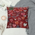 thumbnail image 2 of Pratyus Hearts Square Pillow Cover Case for Cushions Sofa Bed Outdoor Decoration High-Quality Zipper Closure 1PC 18x18in, 2 of 5