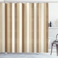 thumbnail image 1 of Ambesonne Retro Shower Curtain, Classical Stripes Art Vintage, 69"Wx75"L, Umber White, 1 of 3