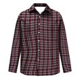 thumbnail image 5 of Men Business Casual Gingham Long Sleeve Button Down Shirt 4 Way Stretch Wrinkle Free Regular Fit Lapel Collar Lightweight Working Casual Fall Clothing Sizes 3XL, 5 of 6