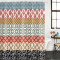 thumbnail image 3 of Boho Waterproof Fabric Shower Curtain,Colorful Striped Ethnic Modern Geometric Abstract Art Waterproof Fabric Shower Curtain for Bathroom Bathtubs Shower Curtains with 12 Hooks Standard 72x72, 3 of 8