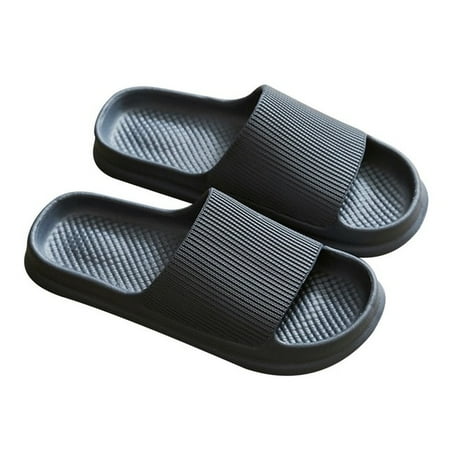 

QWZNDZGR 2022 Summer Non-Slip Flip Flops Thick Platform Men Bathroom Home Slippers Anti-Odor Soft Sole Lightweight Sandals Cloud EVA