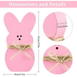 3Pcs Wooden Easter Bunny Rabbit Tabletop Ornaments - Home & Office ...