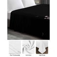 thumbnail image 6 of Black Botanical Twim XL Size Flat Sheet, Wrinkleproof & Fadeproof Cooling Flat Bed Sheet Only, Dragonfly Flower Leaf Retro Style Breathable Soft Bedding Top Sheets 66 x 102 Inches, 6 of 8