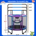 thumbnail image 7 of Cochan Trampoline for Kids 5FT 600LBS Toddler Trampoline with Enclosure Net and Handlebar, Mini Small Kids Trampoline for Age 1-6, Birthday Gift for Kids, 7 of 7