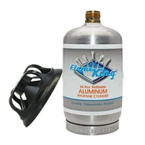Flame King Lightweight Durable 1lb Aluminum Propane Cylinder for Camping Outdoor Adventures