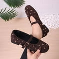 thumbnail image 2 of Xfvqtps Womens Mary Jane Flats Slip on Shoes with Studded Detail Soft Casual Flat Shoes Comfortable Slip on Flats for Women Brown, 2 of 9