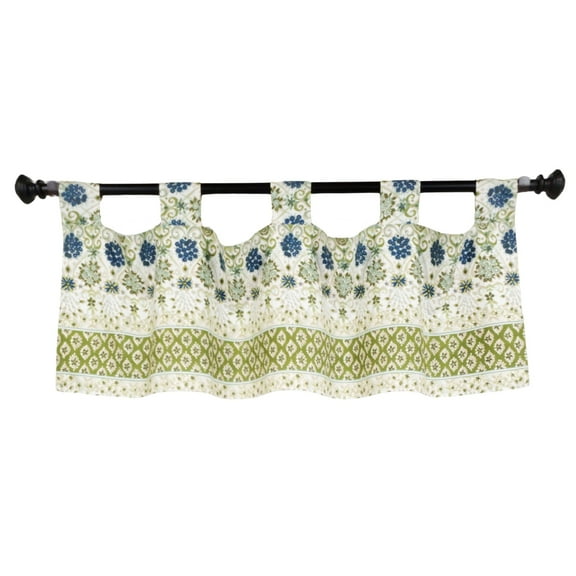 RLF Home 4" Top Tab High Quality Fabric Viviana Tab Valance for Windows 50" x 16" Natural