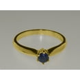 thumbnail image 6 of LBG British Made 9k Yellow Gold Natural Sapphire Womens Engagement Ring - 33 size options - Size 9.5, 6 of 7