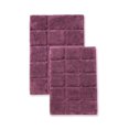 thumbnail image 1 of Superior BATHRUG-CH2PC-PL Ensemble de Tapis de Bain en Coton à Carreaux - Prune, 2 Pcs, 1 of 1