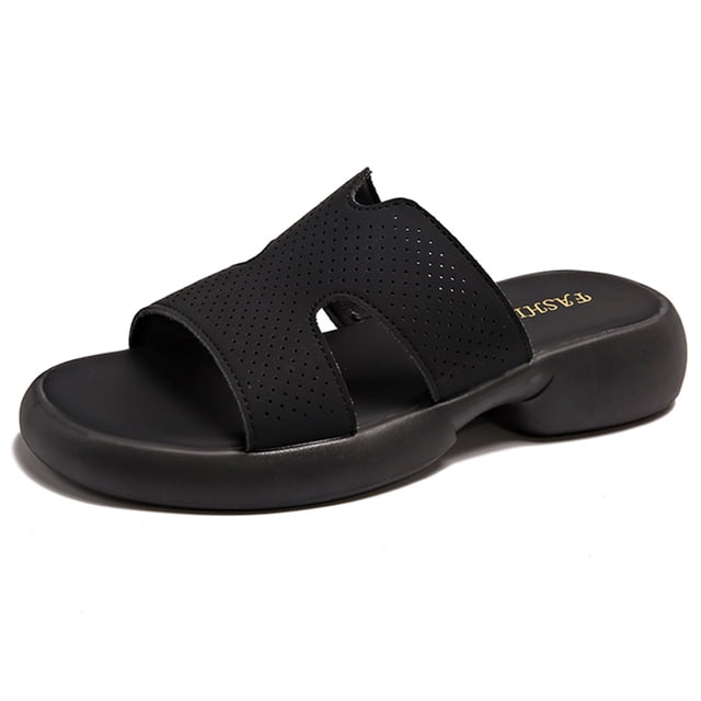 Zapatillas cómodas de suela gruesa para mujer antideslizantes para playa a fuego lento