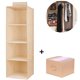 thumbnail image 1 of Organizador de armario colgante con 4 estantes y 1 ropa interior/calcetines, cajón divisor que ahorra espacio, bolsa de almacenamiento de tela plegable JAMW Sencillez, 1 of 5