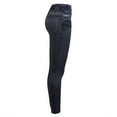 thumbnail image 4 of One opening Women Faux Denim Tights Stretchy Skinny High Waist Pencil Trousers, 4 of 4