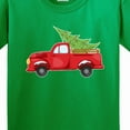 thumbnail image 4 of Inktastic Christmas Vintage Truck with Christmas Tree Youth T-Shirt, 4 of 5