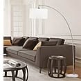 thumbnail image 2 of SH Lighting Strathaven 78" Tall Metal Arching Floor Lamp in Silver and White, 2 of 3