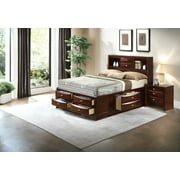 Acme Ireland Eastern King Bed with Storage in Espresso, Multiple Sizes
