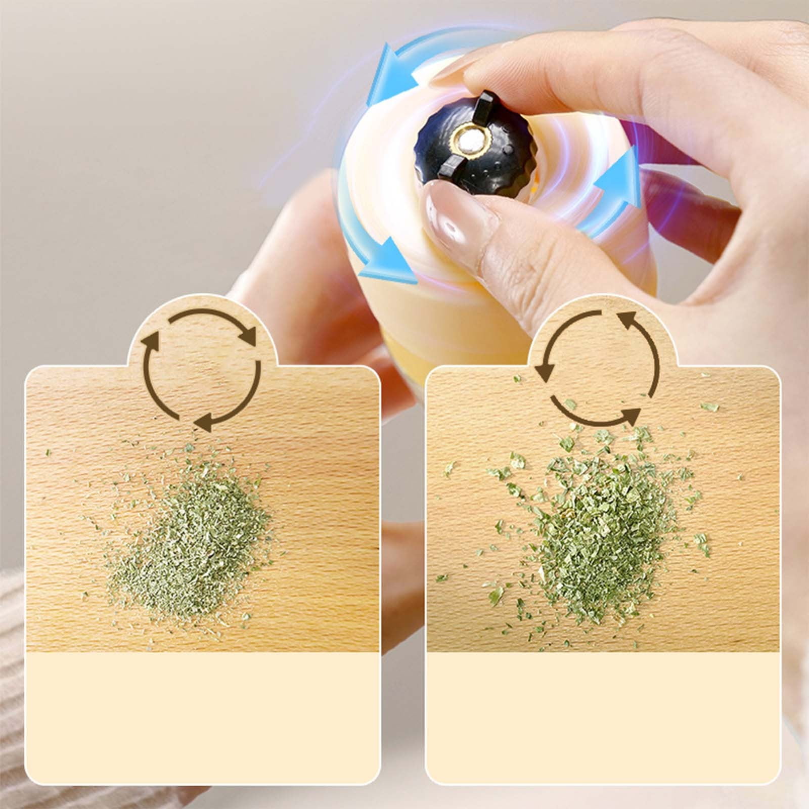 Lunxisen 2 Pcs Pepper Grinder Manual Salt and Pepper Mill Set Kitchen Seasoning Bottle Adjustable Coarseness Fresh Grinding Spice Shaker(180ml)