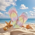 thumbnail image 4 of POLERO Boys Girls Flip Flops Cute Mermaid Scale Print Child Summer Slip-on Thong Sandals Beach Pool Water Shoes(Little/Big Kid) Size 12.5, 4 of 7
