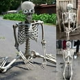 thumbnail image 3 of 40cm/15.7in Halloween Skeleton - Life Size Full Body Realistic Human Bones with Posable Joints for Halloween Pose Skeleton Prop Decoration - Beige, 3 of 6