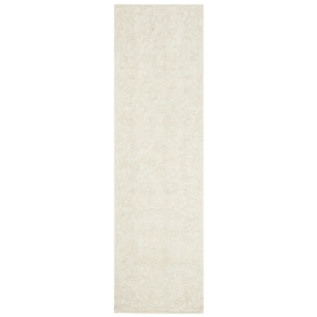 SAFAVIEH Trace Burton Geometric Wool Area Rug, Ivory, 5' x 8'