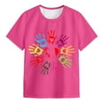 thumbnail image 4 of Hessimy Girl's Short Sleeve Graphic Tees Crew Neck Beach Tops Casual Summer T-Shirts(B,12-13 Years), 4 of 4